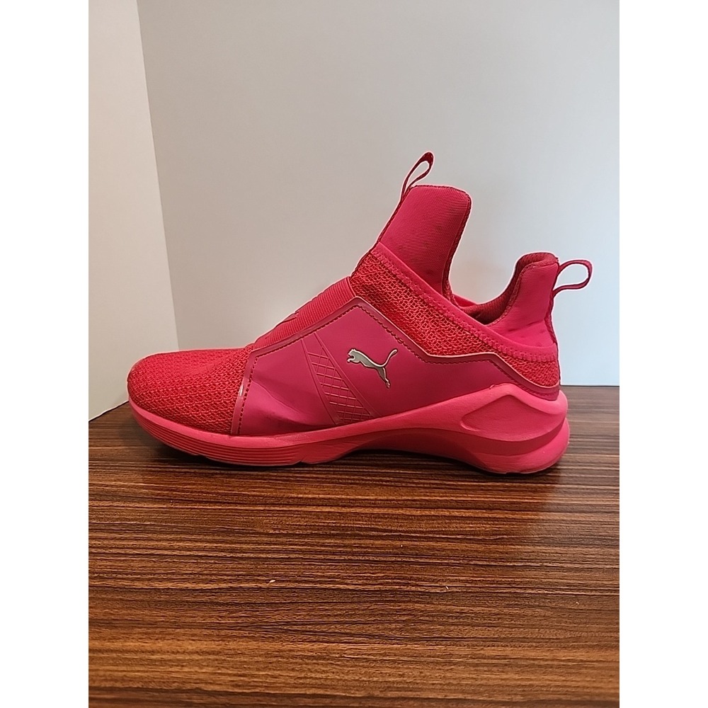 Womans Puma Fenty Running Fierce High Top Sneakers 9.5 Hot Pink Embossed - Picture 4 of 11